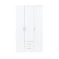 Miami gardróbszekrény 120x205 cm fehér-fehér