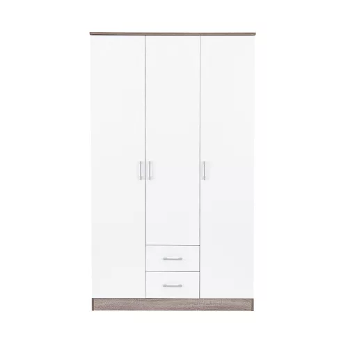 Miami gardróbszekrény 120x205 cm fehér-yorki tölgy