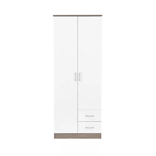 Miami gardróbszekrény 80x205 cm fehér-yorki tölgy