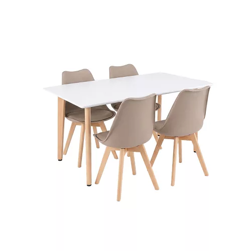 Silla 120 4+1 étkező garnitúra fehér-bézs