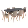 Silla 150 6+1 étkező garnitúra fekete-bézs