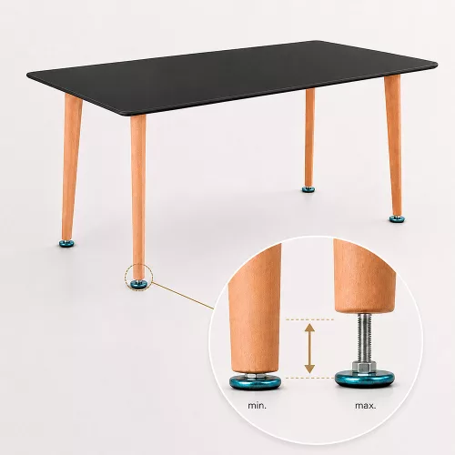 Silla 150 6+1 étkező garnitúra fekete-bézs