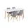 Silla 150 4+1 étkező garnitúra fehér-szürke