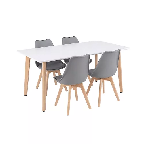 Silla 150 4+1 étkező garnitúra fehér-szürke