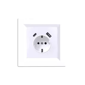 Nova csatlakozóaljzat USB csatlakozóval fehér kerettel