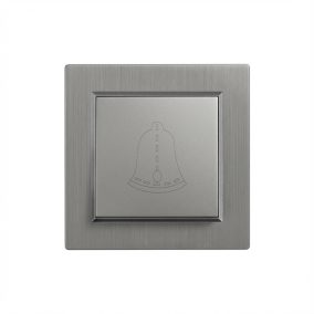 Nova csengő kapcsoló 101N szürke szálcsiszolt kerettel