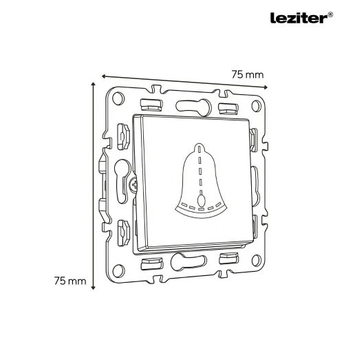 Nova csengő kapcsoló 101N szürke szálcsiszolt kerettel