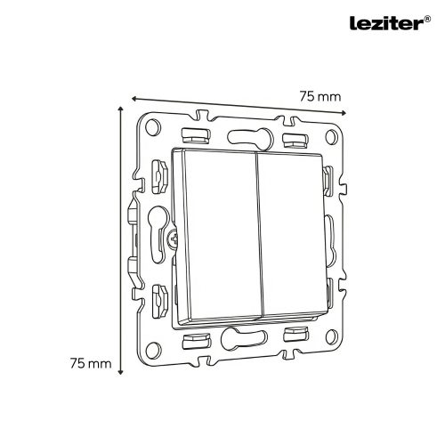 Nova csillárkapcsoló 105 szürke szálcsiszolt kerettel