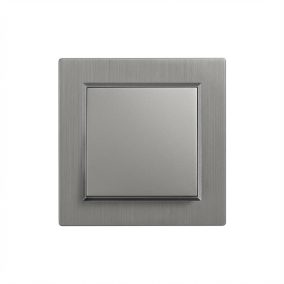 Nova kereszt kapcsoló 107 szürke szálcsiszolt kerettel