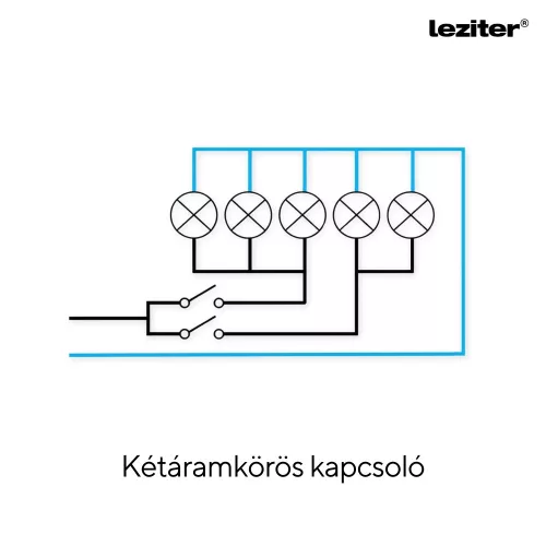 Nova kettős csillárkapcsoló 105 fehér kerettel