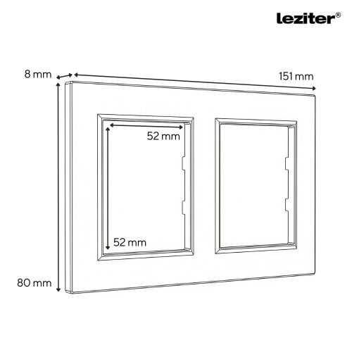 Nova dugalj TV csatlakozóval szürke szálcsiszolt kerettel