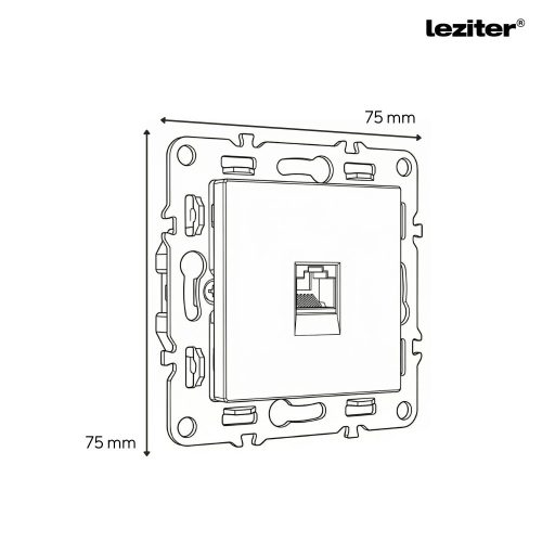 Nova dugalj, UTP, TV csatlakozóval szürke szálcsiszolt kerettel