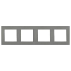 Nova négyes keret vízszintes szürke szálcsiszolt