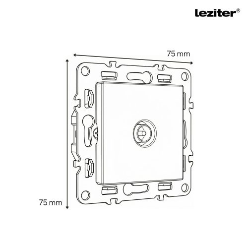 Nova IV három dugalj TV csatlakozóval szürke szálcsiszolt kerettel