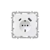 Nova csatlakozóaljzat USB csatlakozóval fehér