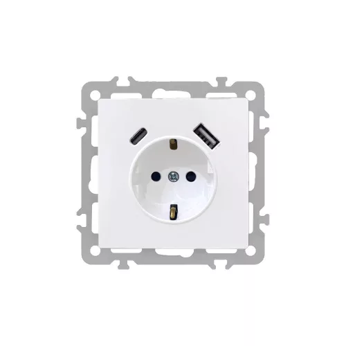 Nova csatlakozóaljzat USB csatlakozóval fehér