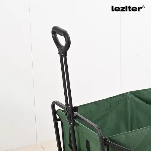 Összecsukható prémium kerti strandkocsi asztallal zöld