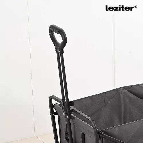 Összecsukható prémium kerti strandkocsi asztallal szürke