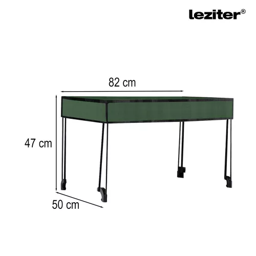 Összecsukható prémium kerti strandkocsi tetővel zöld