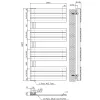 Solaro Design törölközőszárító radiátor 1200x600 mm fehér