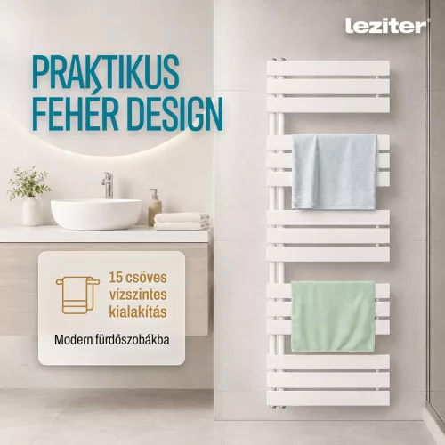 Solaro Design törölközőszárító radiátor 1600x600 mm fehér