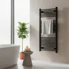 Egyenes törölközőszárító radiátor 1200x600 mm fekete