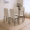 Mateo 4+1 étkező garnitúra fehér-fekete