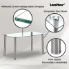 Karin 4+1 étkező garnitúra fehér-fekete
