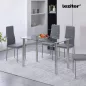 Berna 120 cm szögletes üveg étkezőasztal