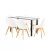 Zelma 6+1 étkező garnitúra fehér