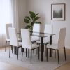 Denton 6+1 étkező garnitúra fehér-fekete