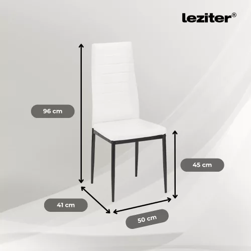 Denton 6+1 étkező garnitúra fehér-fekete