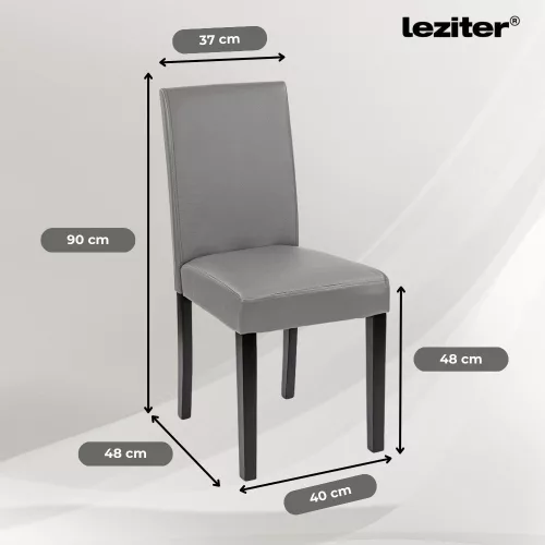 Cadiz 6+1 étkező garnitúra fekete-szürke