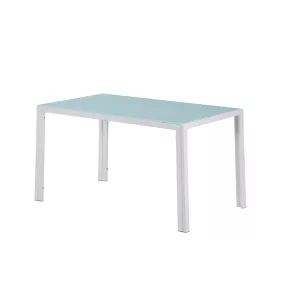 Ezra 140 cm szögletes üveg étkezőasztal