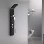 Alegro Black hidromasszázs zuhanypanel, rozsdamentes acél
