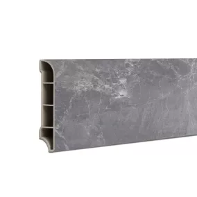   Vinyl SPC padlószegély Fjord márvány mintás sötét szürke 2400x60x12 mm