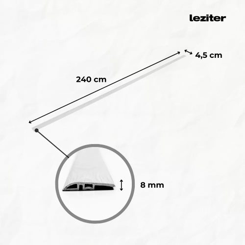 Vinyl SPC padló szintkiegyenlítő Harbor beton szürke 2400x45x8 mm