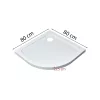 Modena Slim íves alacsony akril zuhanytálca 80x80 cm