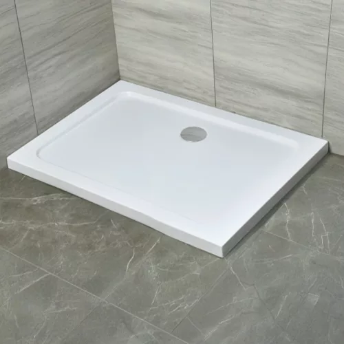 Modena Slim aszimmetrikus szögletes akril zuhanytálca, 80x100 cm