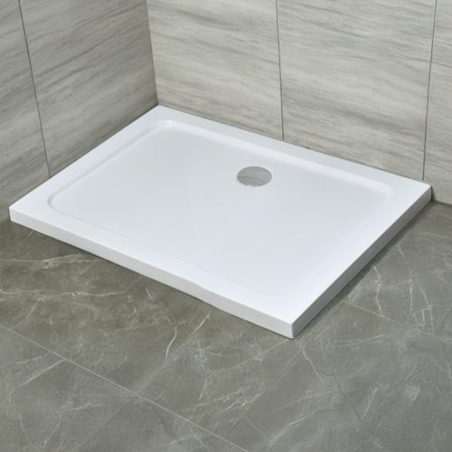 Modena Slim aszimmetrikus szögletes akril zuhanytálca, 80x120 cm