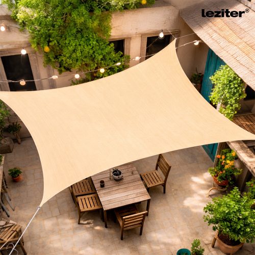 Rana napvitorla négyszög alakú 5x6 m bézs