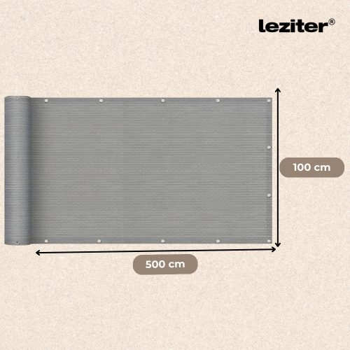 Erkély árnyékoló, belátásgátló 5 m szürke