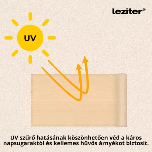 Erkély árnyékoló, belátásgátló 7 m bézs