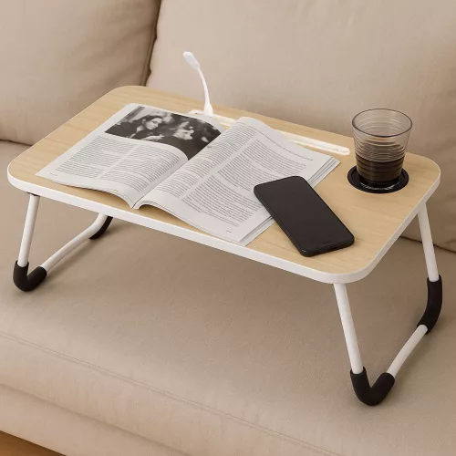 Összecsukható laptop asztal 60x40 cm USB porttal