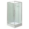 Polo White II 80x80 cm szögletes fehér hátfalas zuhanykabin zuhanytálcával