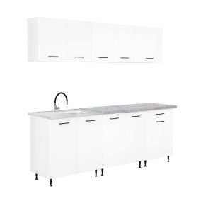 Primo 220 konyhabútor fehér, chromix munkalappal