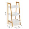 Könyvespolc bambusz kerettel 34,5x31x71 cm