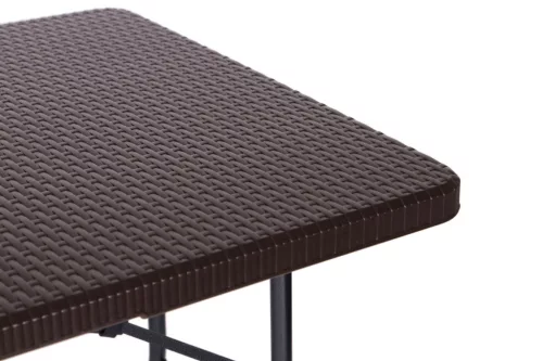 Rattan hatású összecsukható kerti asztal