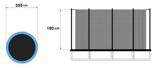 Belső védőháló trambulinhoz 305 cm