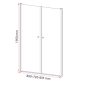 Saloon 80x195 cm kétszárnyú zuhanyajtó